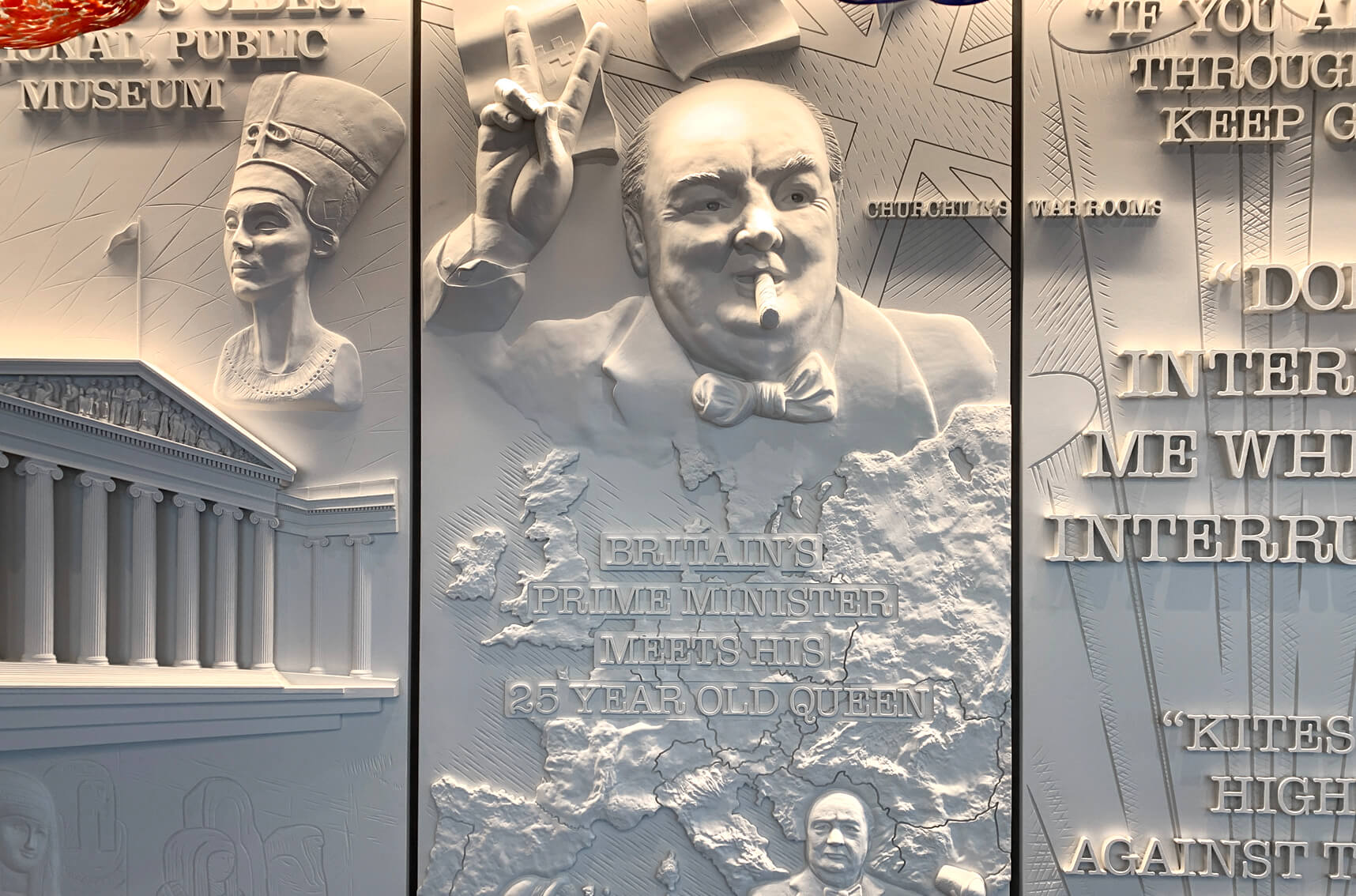 Commissioned bas relief sculpture
