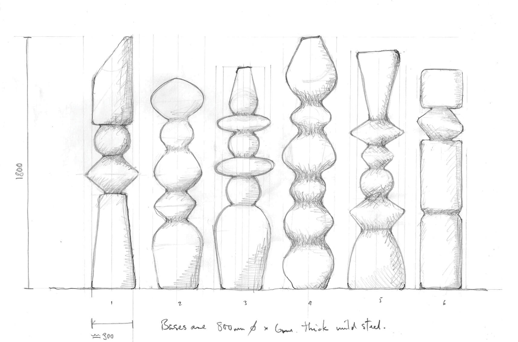 Commissioned sculpture, sketch 2